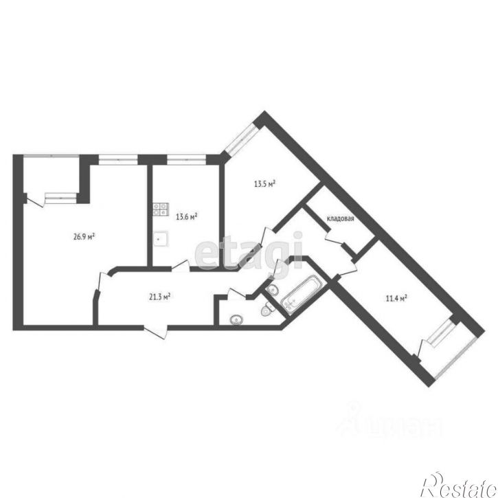 3-комн квартира ул Сургутская, 11 4,  д. 11 4,  к. 4