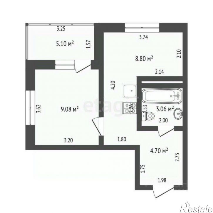 1-комн квартира Дамбовская улица, 25 к1,  д. 25 к1