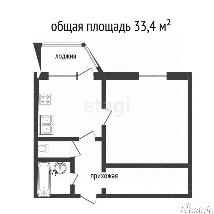 1-комн квартира ул Орджоникидзе, 7 1,  д. 7 1,  к. 1