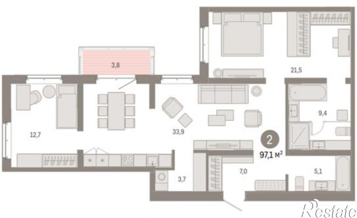 2-комн квартира в новом доме Минская улица, 77 к1,  д. 77 к1