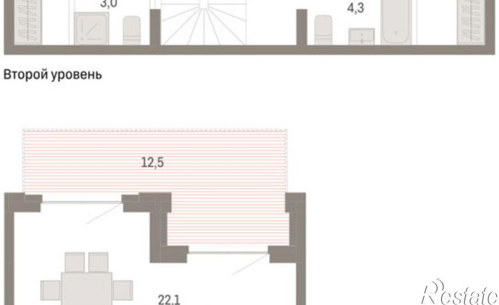 3-комн квартира в новом доме ЖК Речной Порт