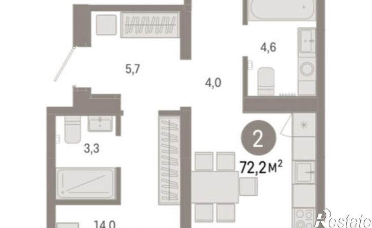 2-комн квартира в новом доме ул Минская, 69,  д. 69