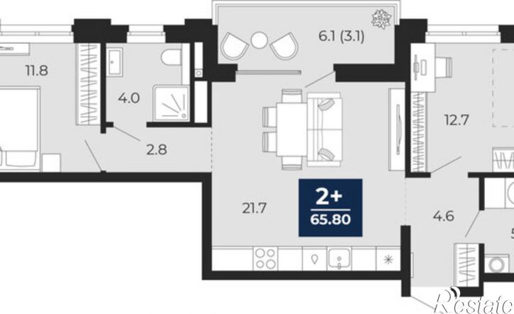 2-комн квартира проезд капитана Куликова, 9,  д. 9