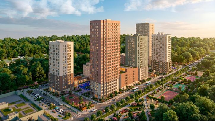 2-комн квартира в новом доме Тюмень, Калининский округ, жилой район Комарово Парк, дом 1792