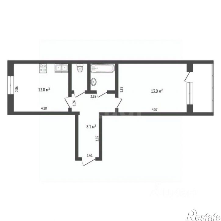 1-комн квартира улица Домостроителей, 16 к3,  д. 16 к3
