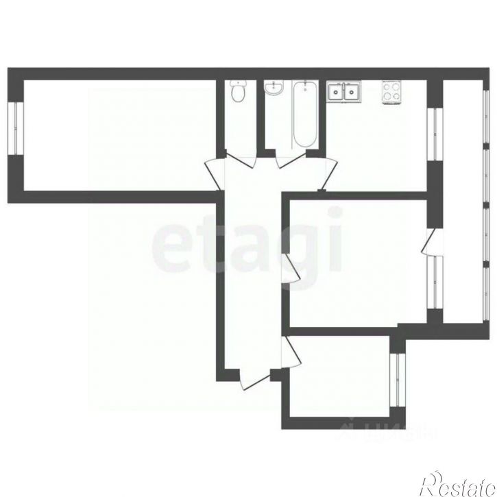 3-комн квартира ул Пролетарская, 120а,  д. 120а