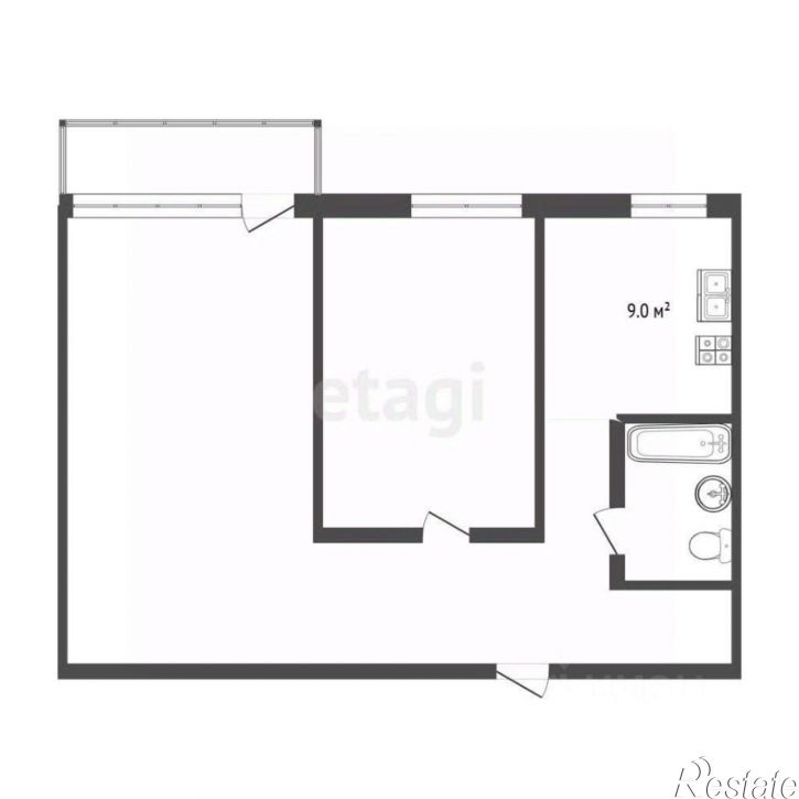 2-комн квартира ул Ямская, 96 1А,  д. 96 1А,  к. 1А