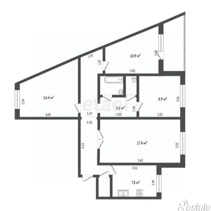 4-комн квартира ул Моторостроителей, 1,  д. 1