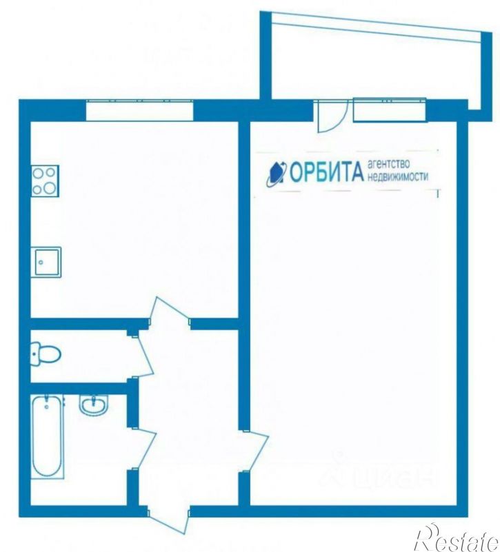 1-комн квартира пр-д 9 Мая, 2,  д. 2