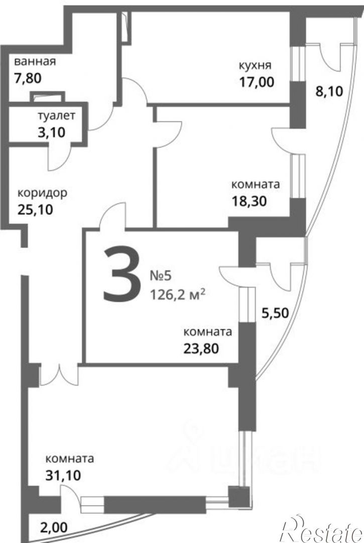 3-комн квартира Орловская улица, 58,  д. 58