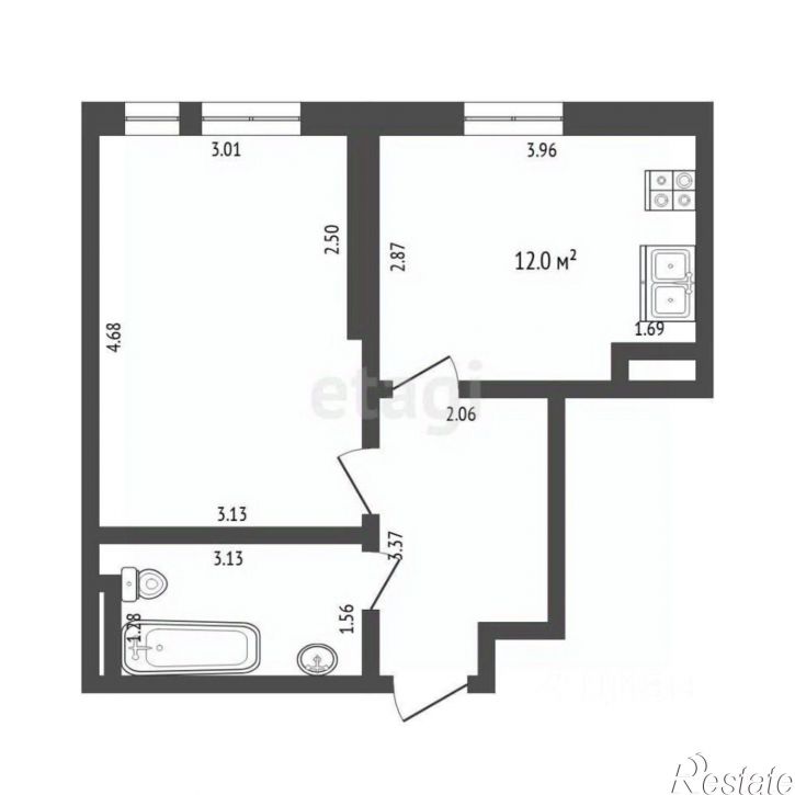 1-комн квартира ул Харьковская, 76,  д. 76