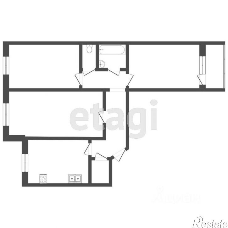 3-комн квартира улица Моторостроителей, 5,  д. 5