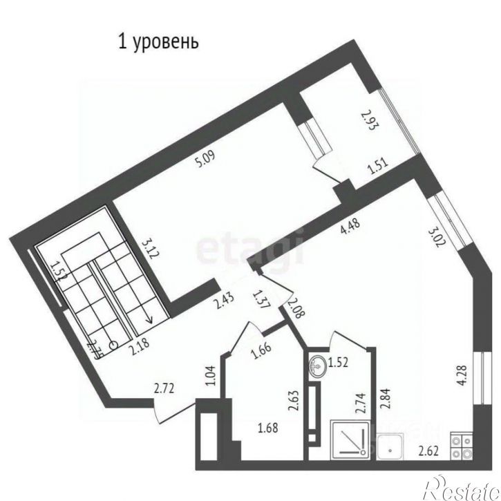 3-комн квартира улица Пожарных и спасателей, 5 к1,  д. 5 к1