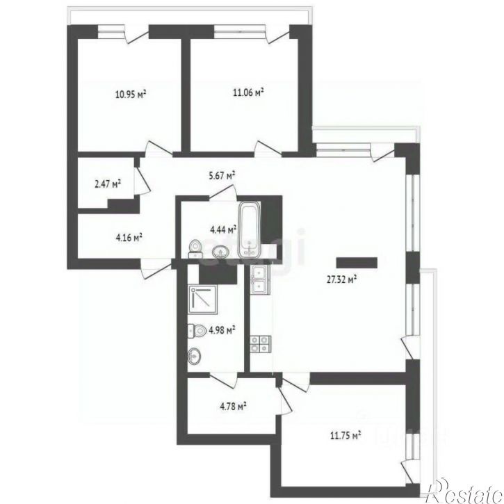 3-комн квартира ул Михаила Сперанского, 43 10,  д. 43 10,  к. 10