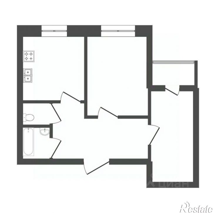 2-комн квартира ул Спорта, 95,  д. 95