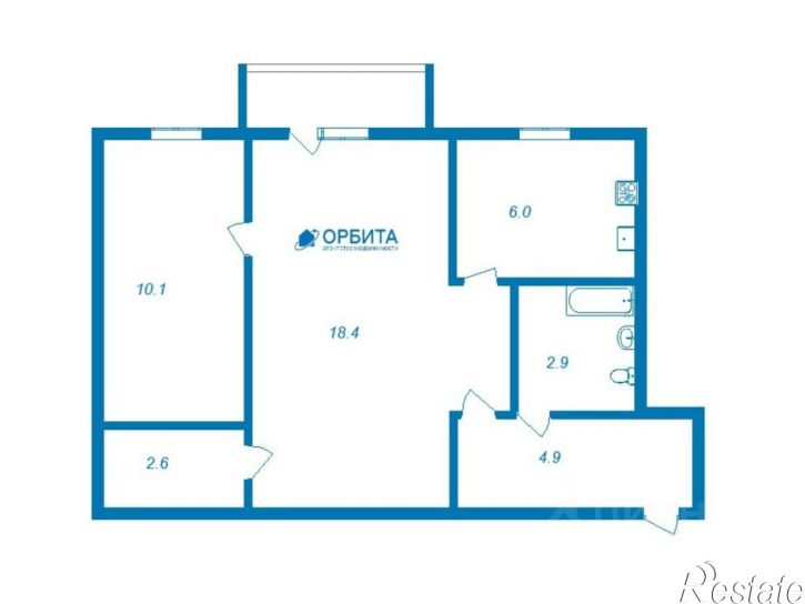 1-комн квартира ул Революции, 2,  д. 2