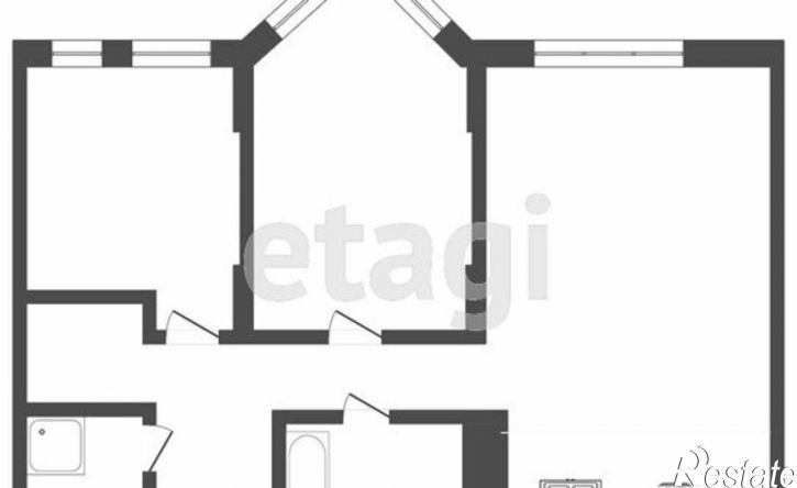 2-комн квартира Краснооктябрьская улица, 14 к1,  д. 14 к1