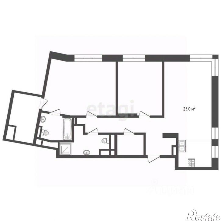 2-комн квартира ул Береговая, 126,  д. 126