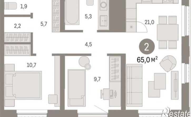 3-комн квартира Краснооктябрьская улица, 4к1