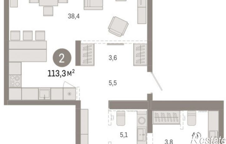3-комн квартира в новом доме Минская улица, 92 к2,  д. 92 к2