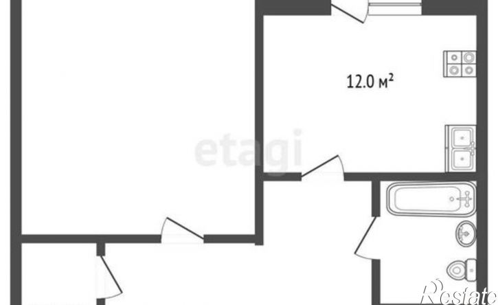 1-комн квартира улица Монтажников, 42/1,  д. 42/1