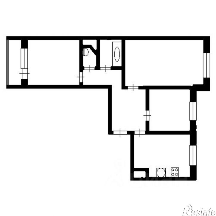 3-комн квартира ул Александра Логунова, 3,  д. 3