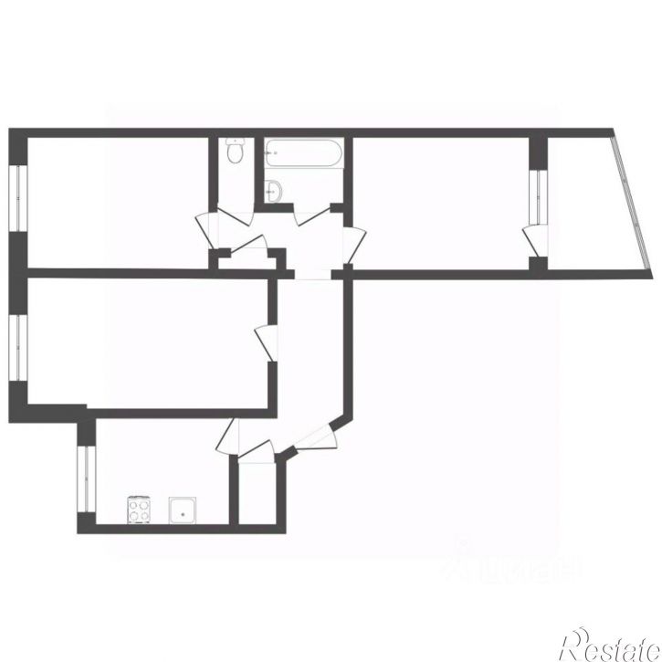 3-комн квартира улица Мельникайте, 128,  д. 128