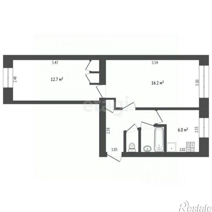 2-комн квартира улица Карла Маркса, 110,  д. 110