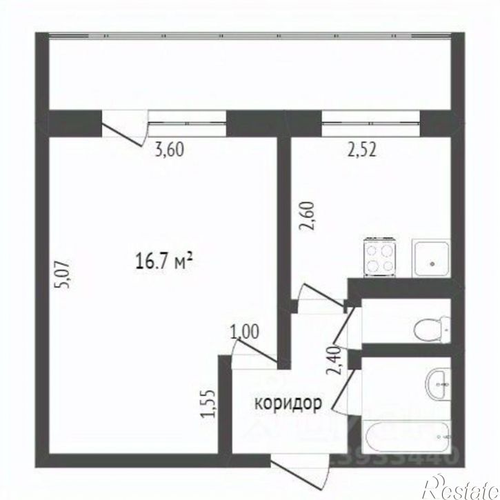 1-комн квартира ул Андрея Туполева, 10а,  д. 10а