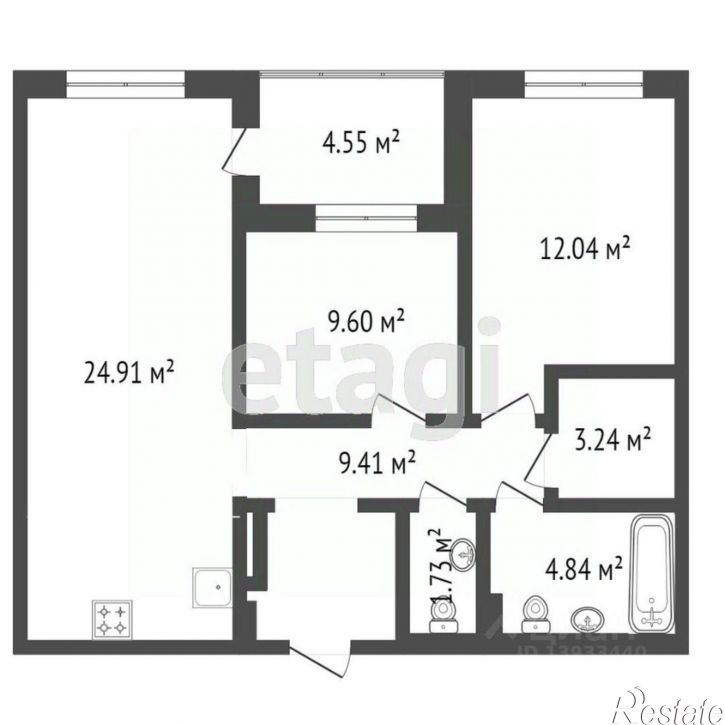 2-комн квартира ул Краснооктябрьская, 8,  д. 8
