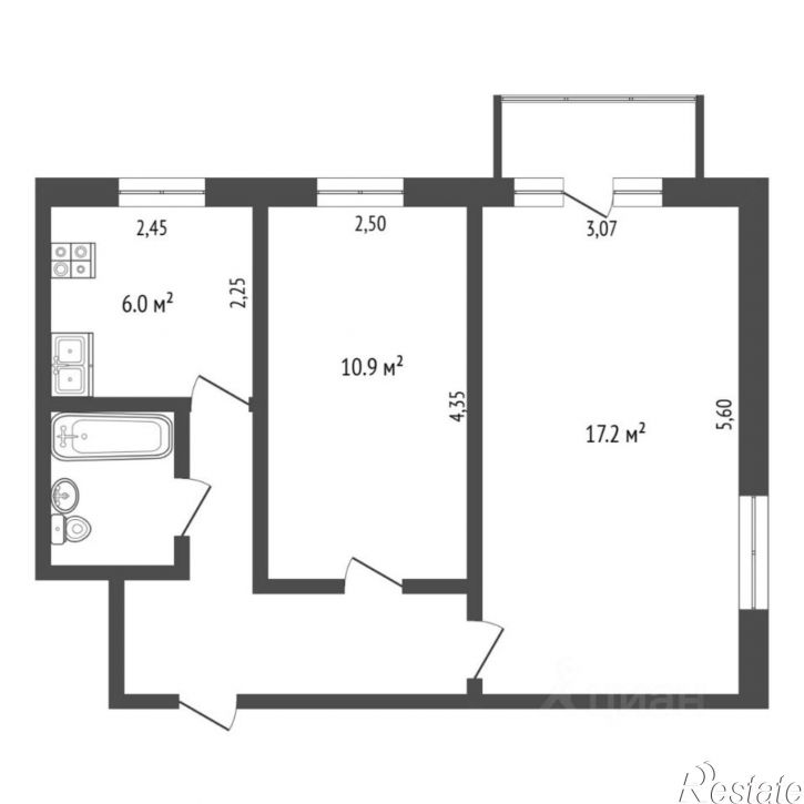 2-комн квартира ул Текстильная, 3,  д. 3
