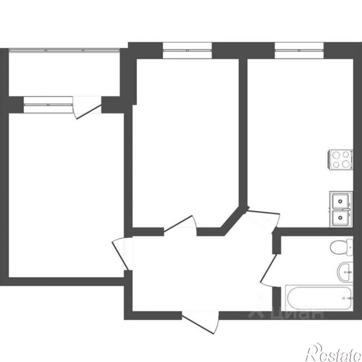 2-комн квартира ул Комсомольская, 75,  д. 75