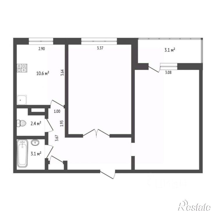 2-комн квартира улица Щербакова, 96А,  д. 96А