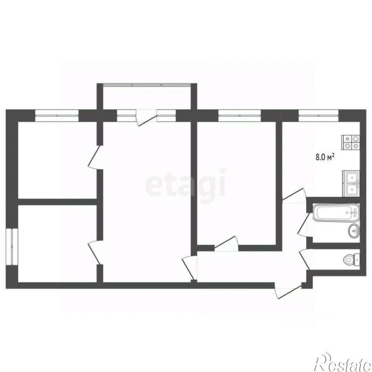 4-комн квартира Червишевский тракт, 82,  д. 82