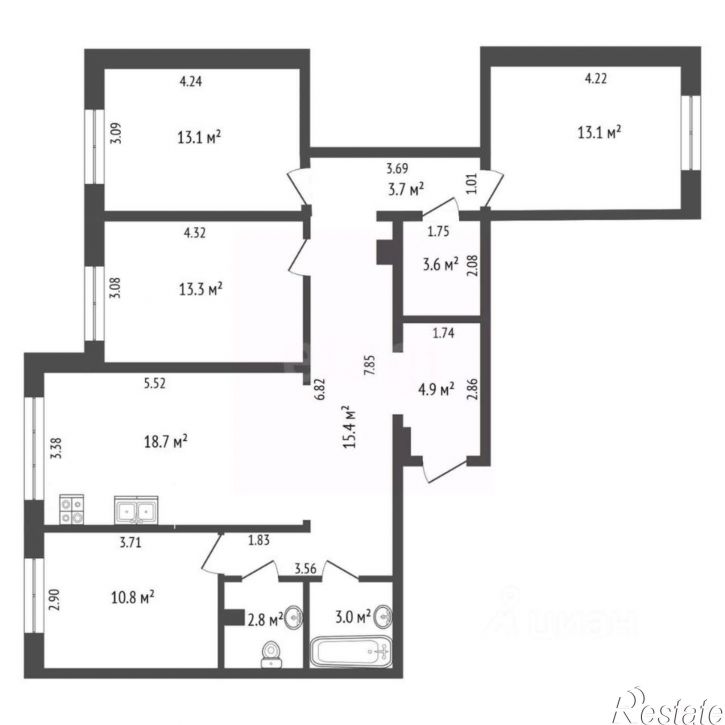 4-комн квартира ул Ю.-Р.Г.Эрвье, 30,  д. 30