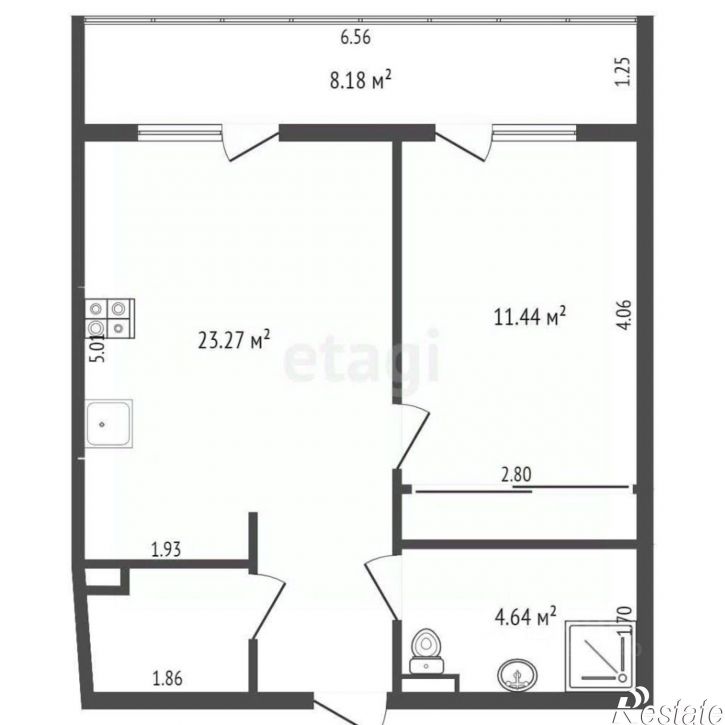 1-комн квартира улица Эрвье, 28 к3,  д. 28 к3