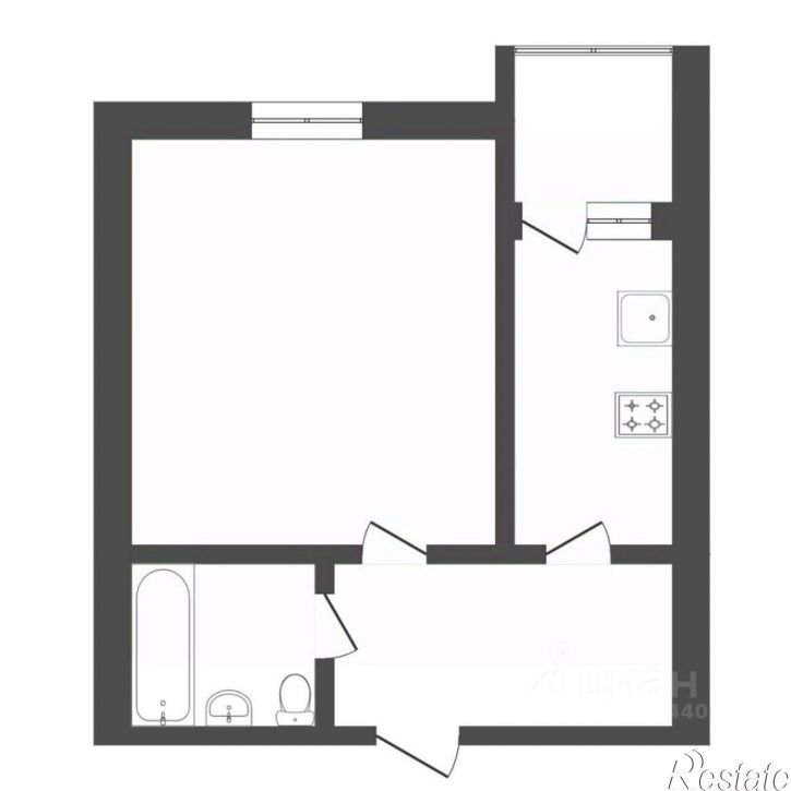 1-комн квартира улица Газовиков, 28А,  д. 28А