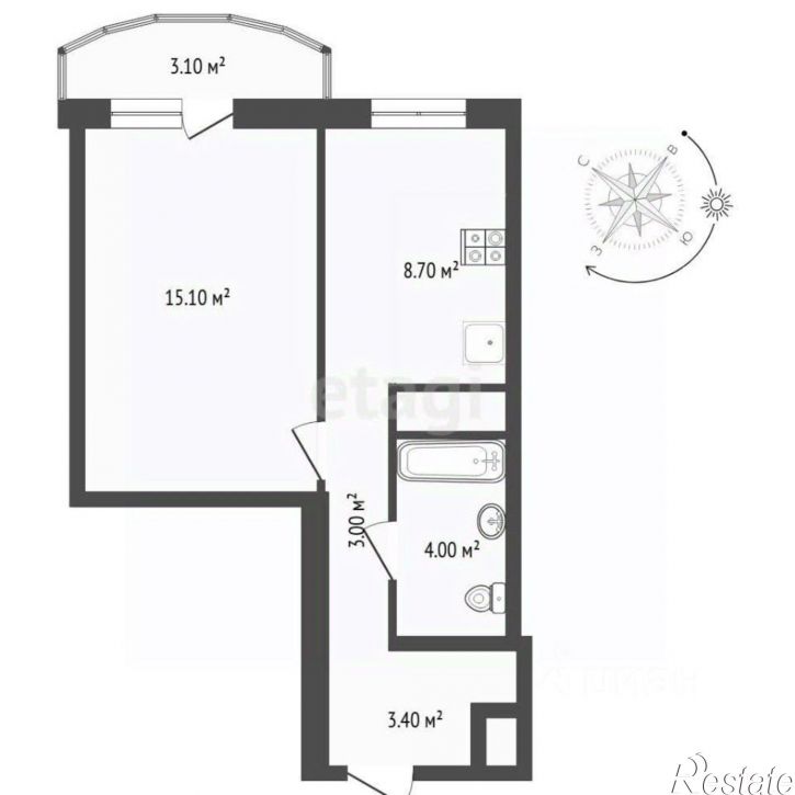 1-комн квартира улица Алексея Леонова, 13 к1,  д. 13 к1