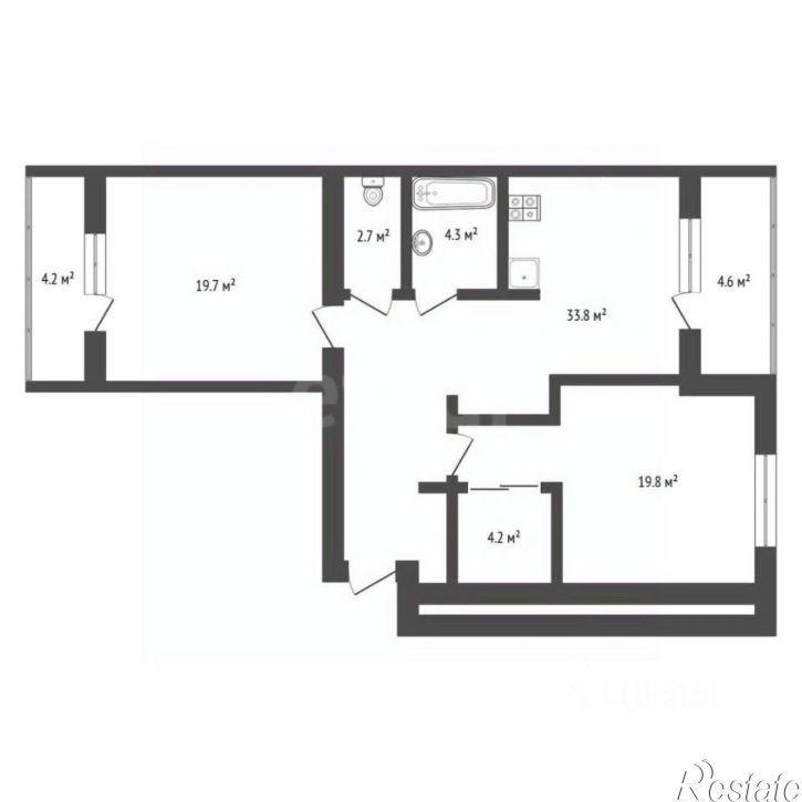 2-комн квартира улица Достоевского, 18,  д. 18
