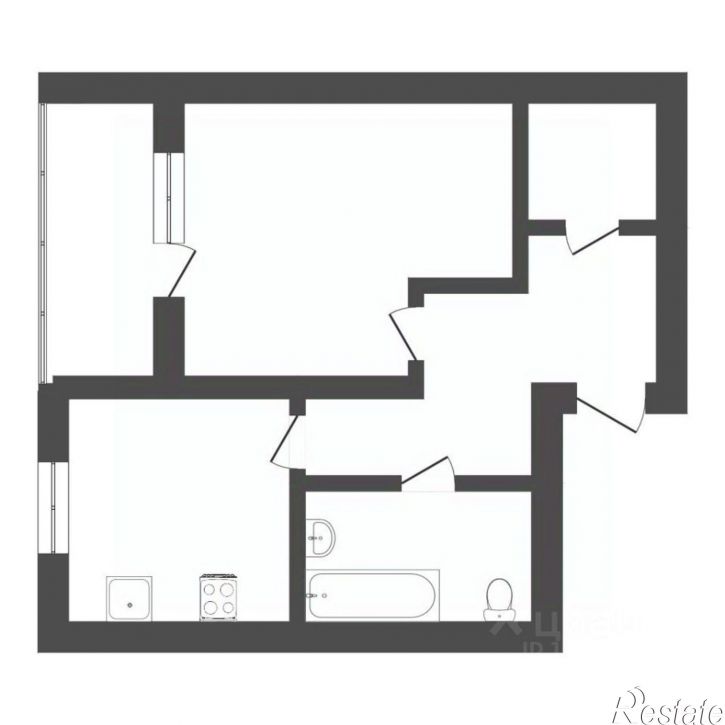 1-комн квартира улица Мелиораторов, 48 к1,  д. 48 к1