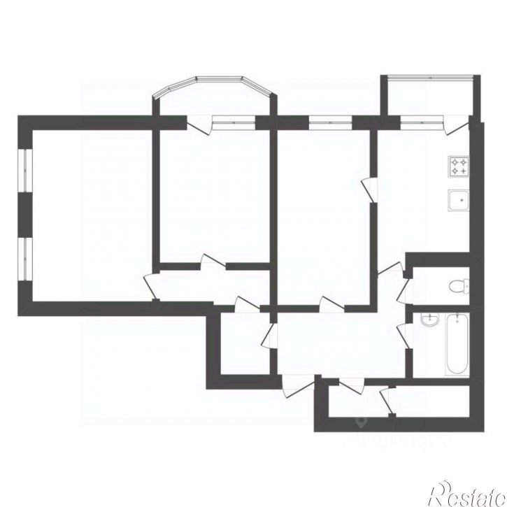 3-комн квартира Беловежская улица, 19 к1,  д. 19 к1