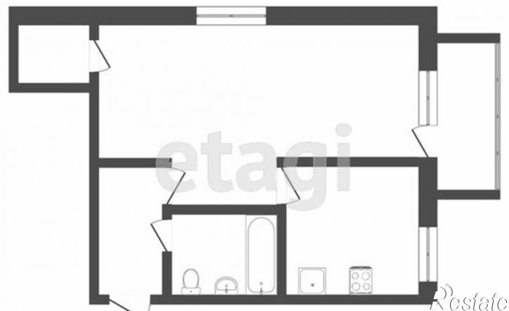 1-комн квартира ул Рижская, 55,  д. 55