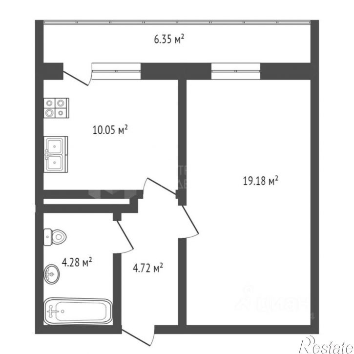 1-комн квартира улица Дружбы, 73 к5,  д. 73 к5