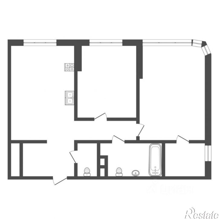 2-комн квартира улица Эльвиры Федоровой, 1,  д. 1