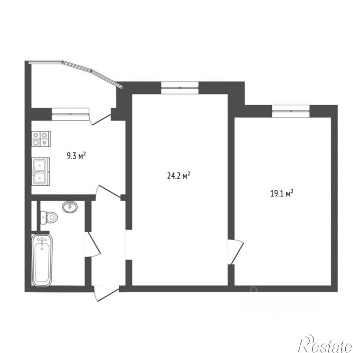 2-комн квартира Московский тракт, 154 к1,  д. 154 к1