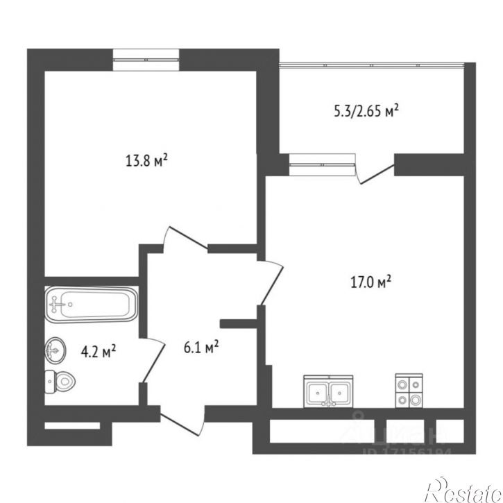 1-комн квартира улица Пожарных и спасателей, 5,  д. 5