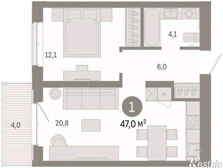 2-комн квартира в новом доме Минская улица, 92 к2,  д. 92 к2