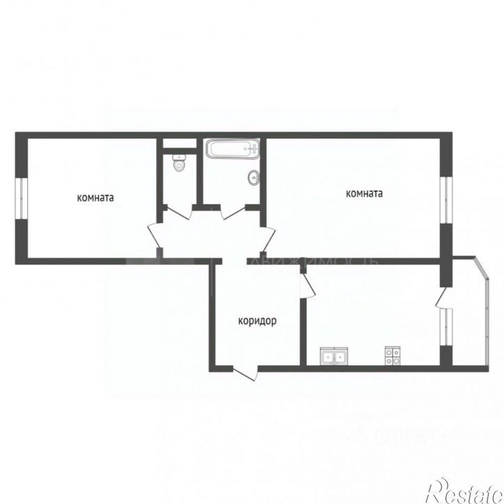 2-комн квартира ул Дмитрия Менделеева, 12 1,  д. 12 1,  к. 1