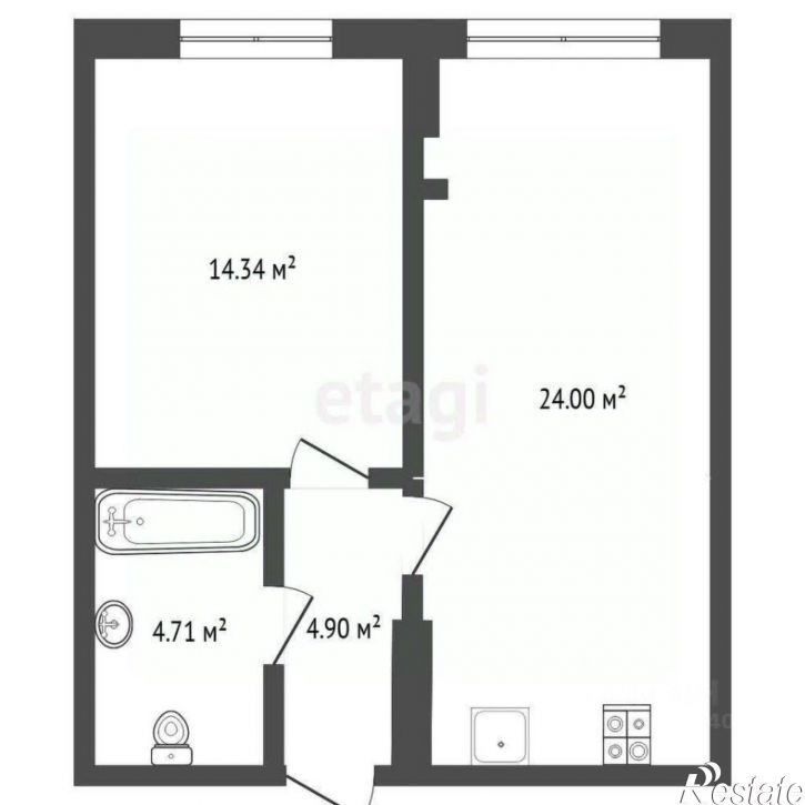 1-комн квартира улица Тимофея Кармацкого, 3,  д. 3