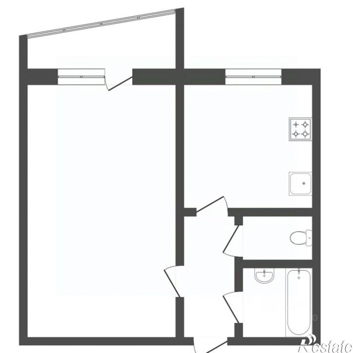 1-комн квартира улица Красных Зорь, 2,  д. 2